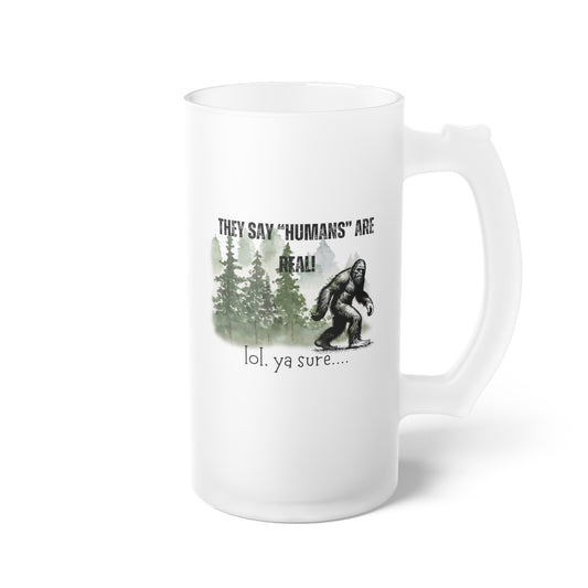 Bigfoot mug / Frosted Glass Beer Mug 16 oz