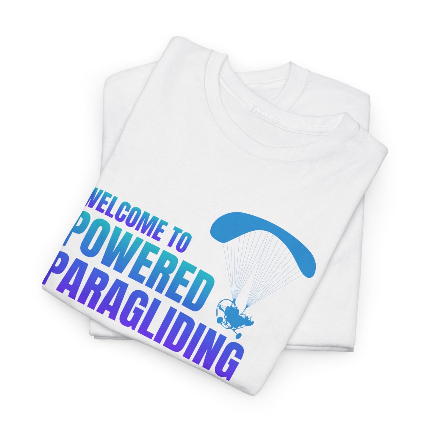 Welcome to Powered Paragliding Unisex Heavy Cotton Tee