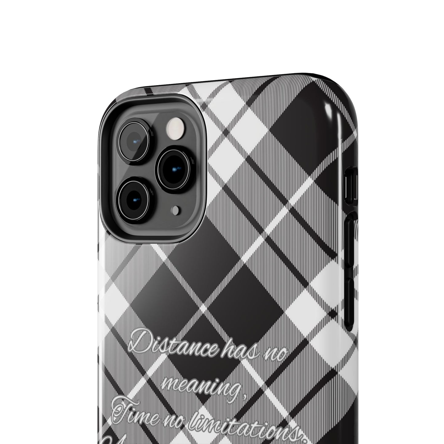 Black checkered plaid / Tough Phone Cases