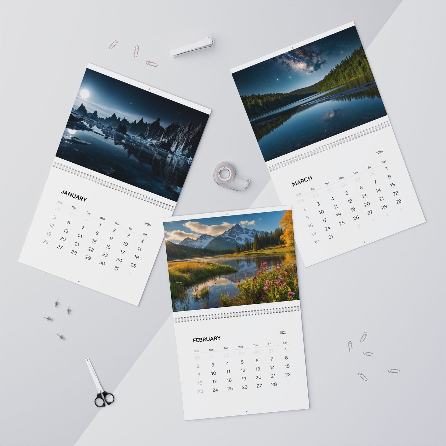 Beautiful AI Creations 1 / Wall Calendars (2025)