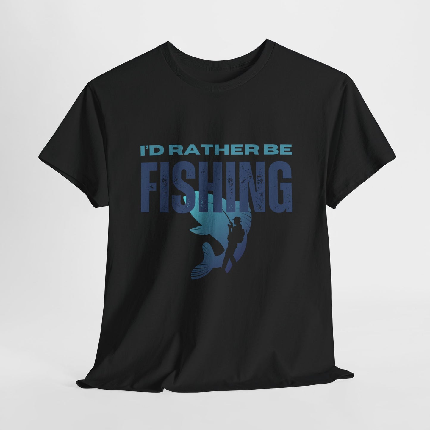 I'd Rather Be Fishing Unisex Heavy Cotton Tee