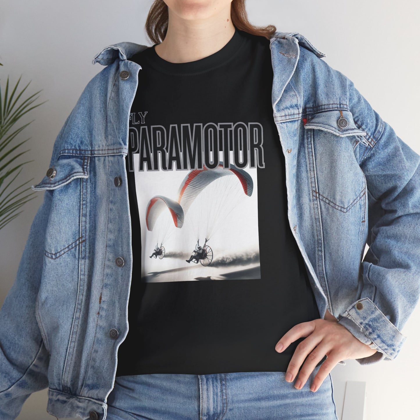 Fly Paramotor Unisex Heavy Cotton Tee