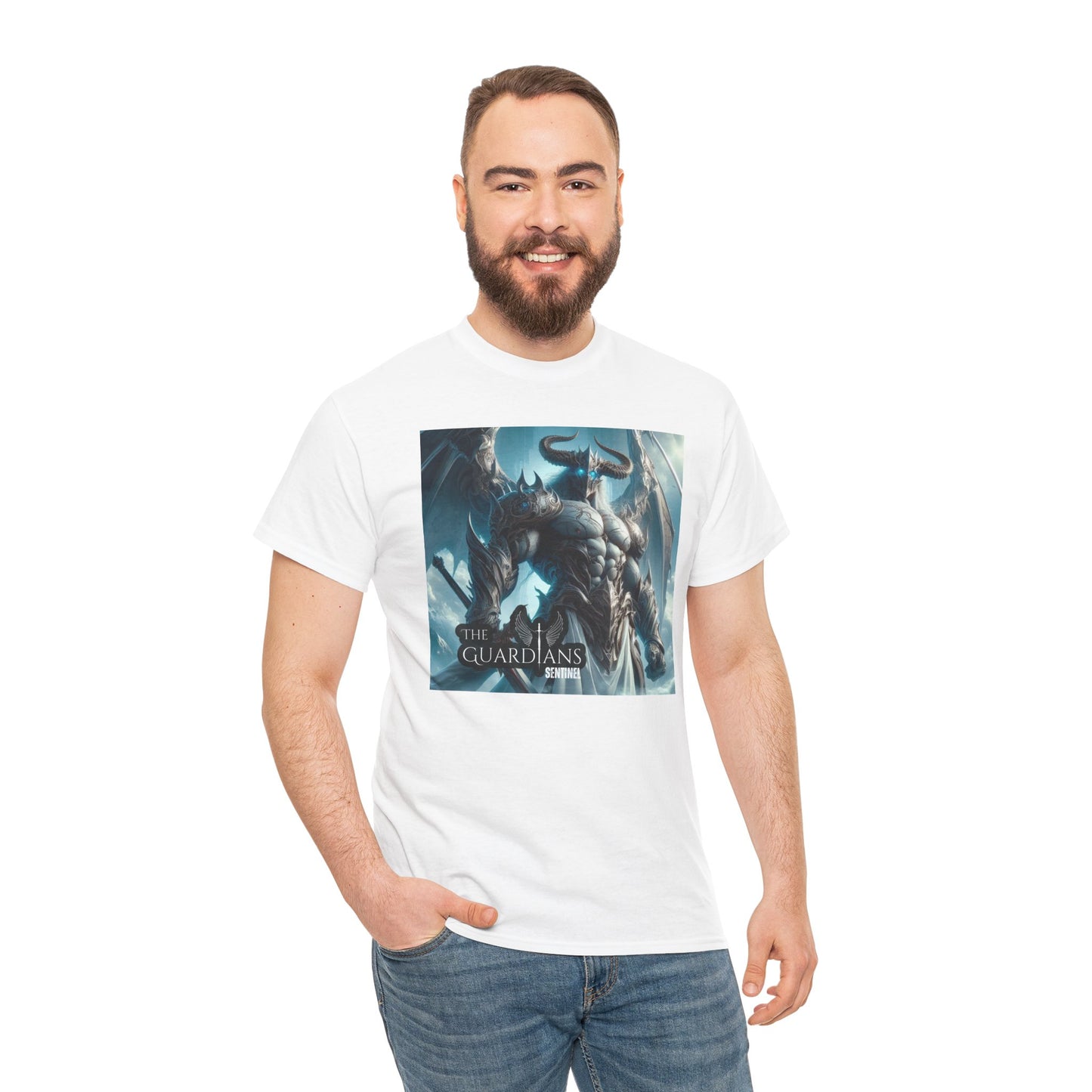 The Guardians Sentinel / Elite Unisex Heavy Cotton Tee (Made with AI)