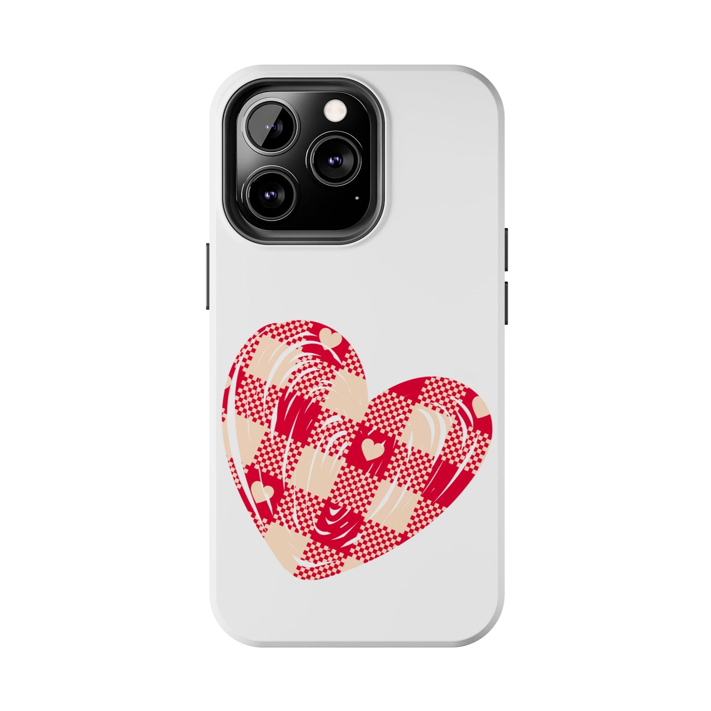 Checkered heart / Tough Phone Cases