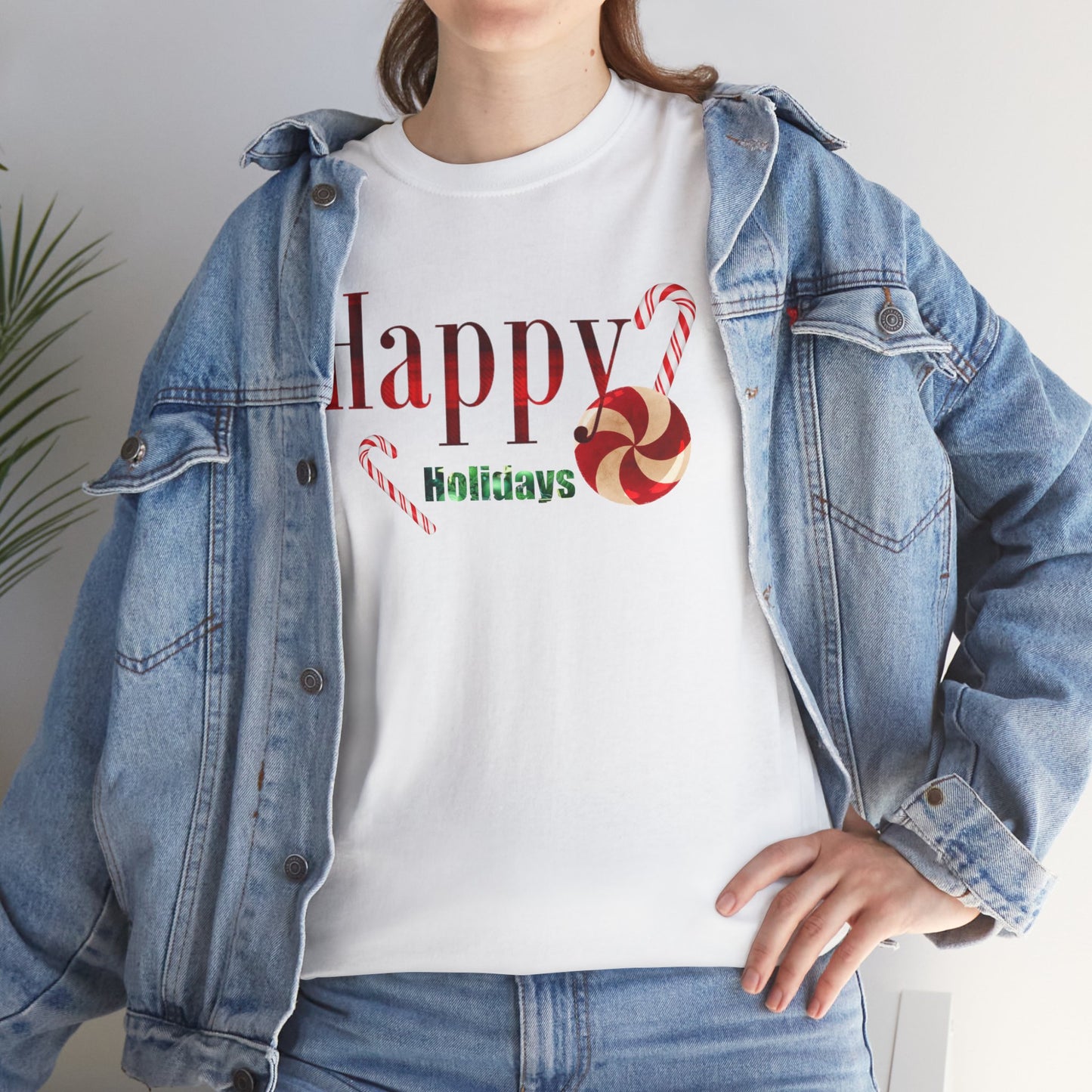 Happy Holidays Unisex Heavy Cotton Tee