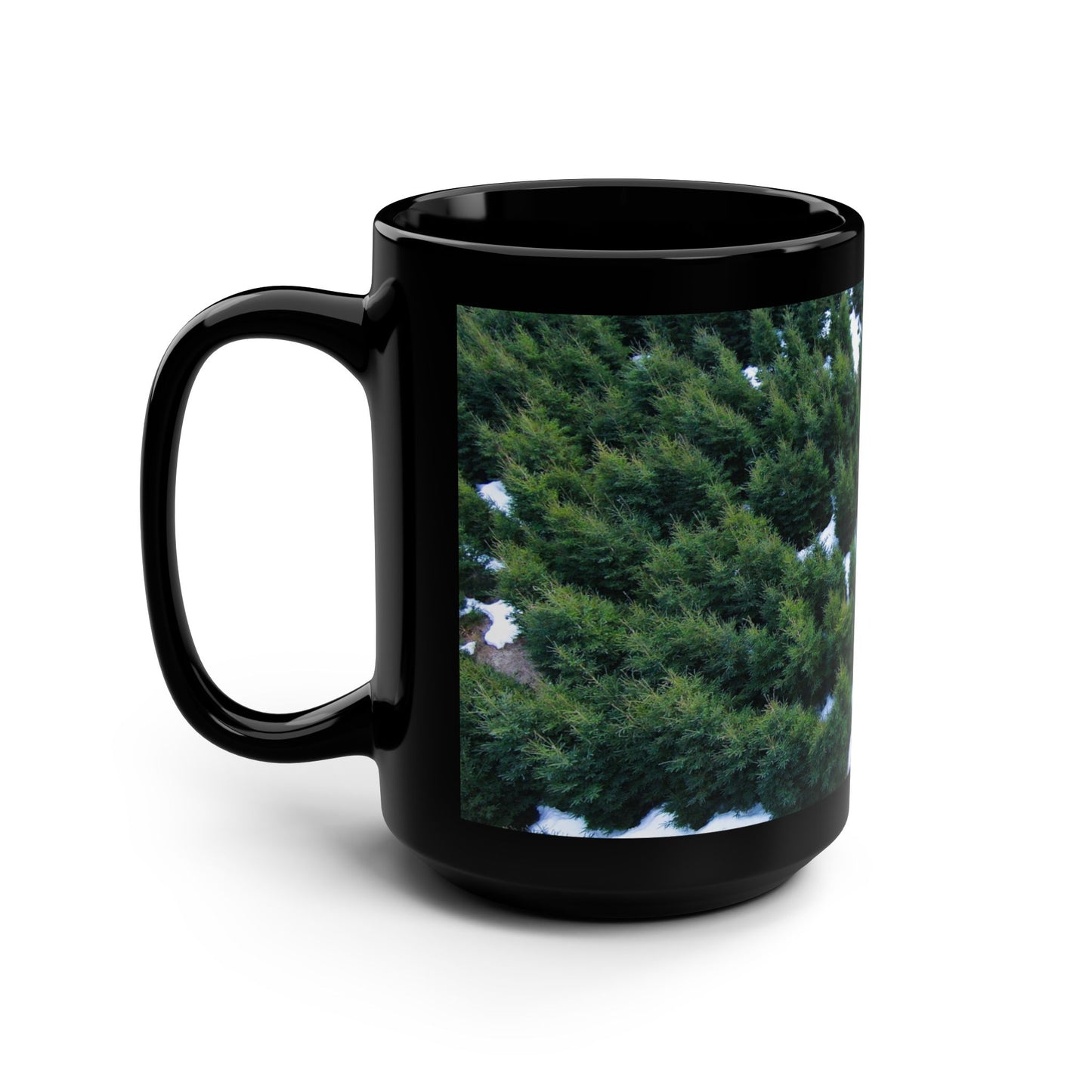 Winter Forest / Black Mug, 15oz