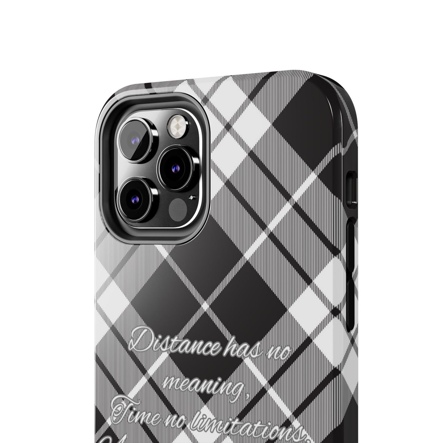 Black checkered plaid / Tough Phone Cases