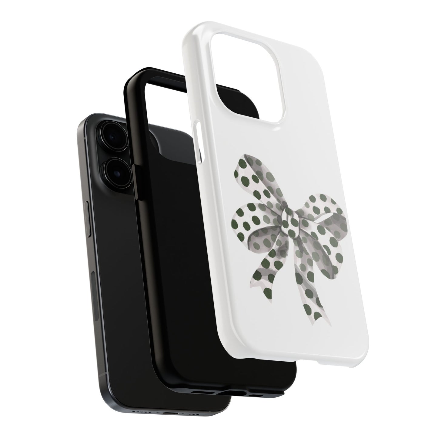 Polka dot bow / Tough Phone Cases