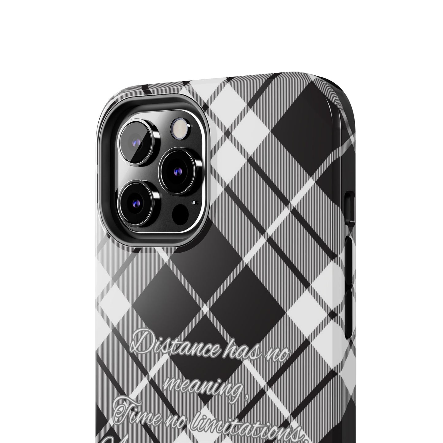 Black checkered plaid / Tough Phone Cases