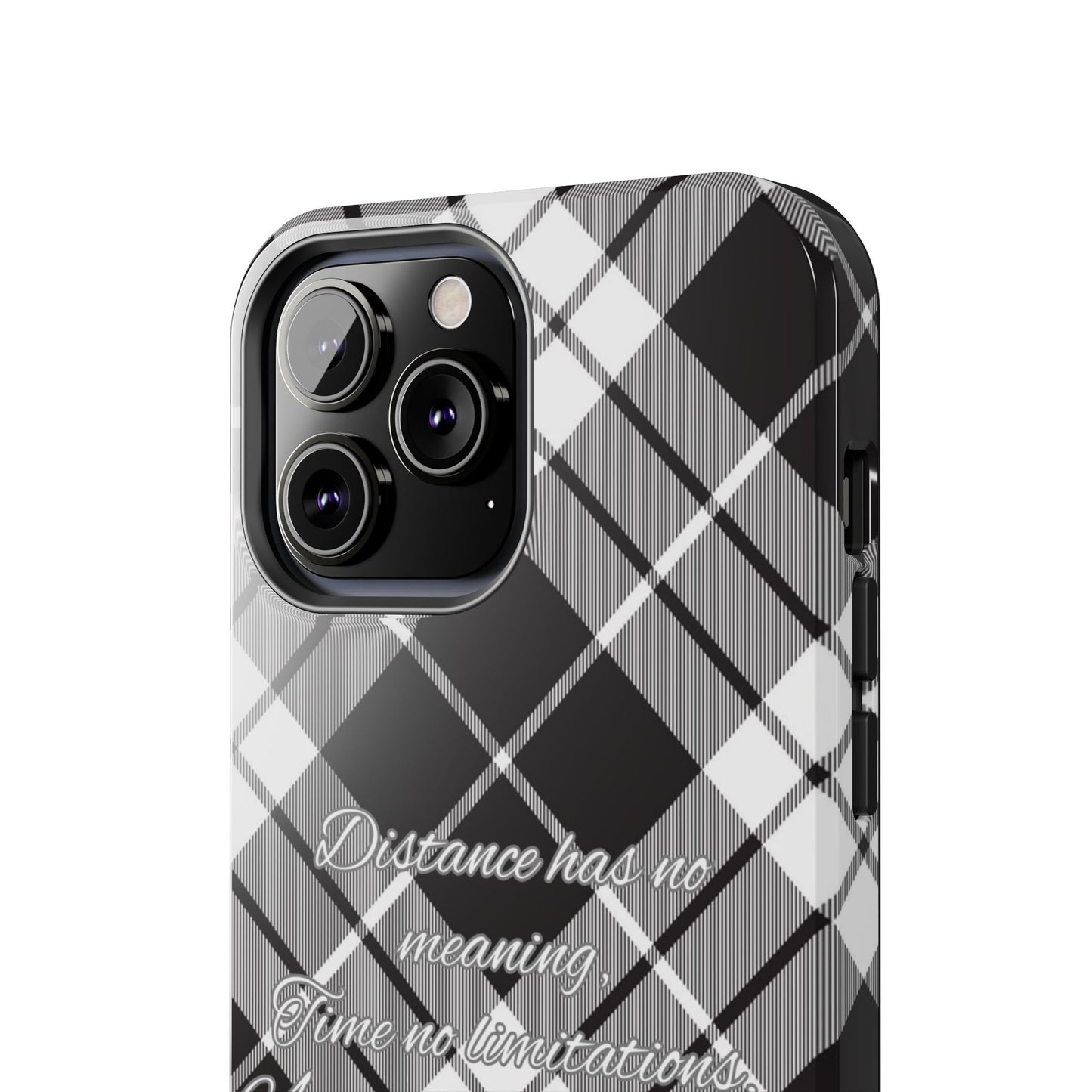 Black checkered plaid / Tough Phone Cases