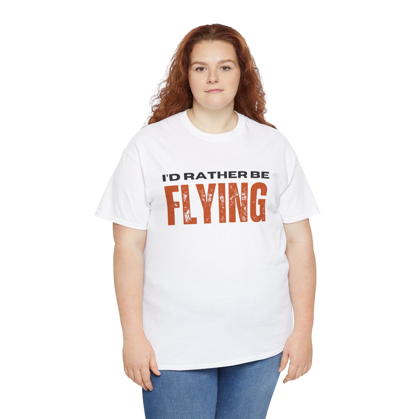 I'd Rather Be Flying Unisex Heavy Cotton Tee