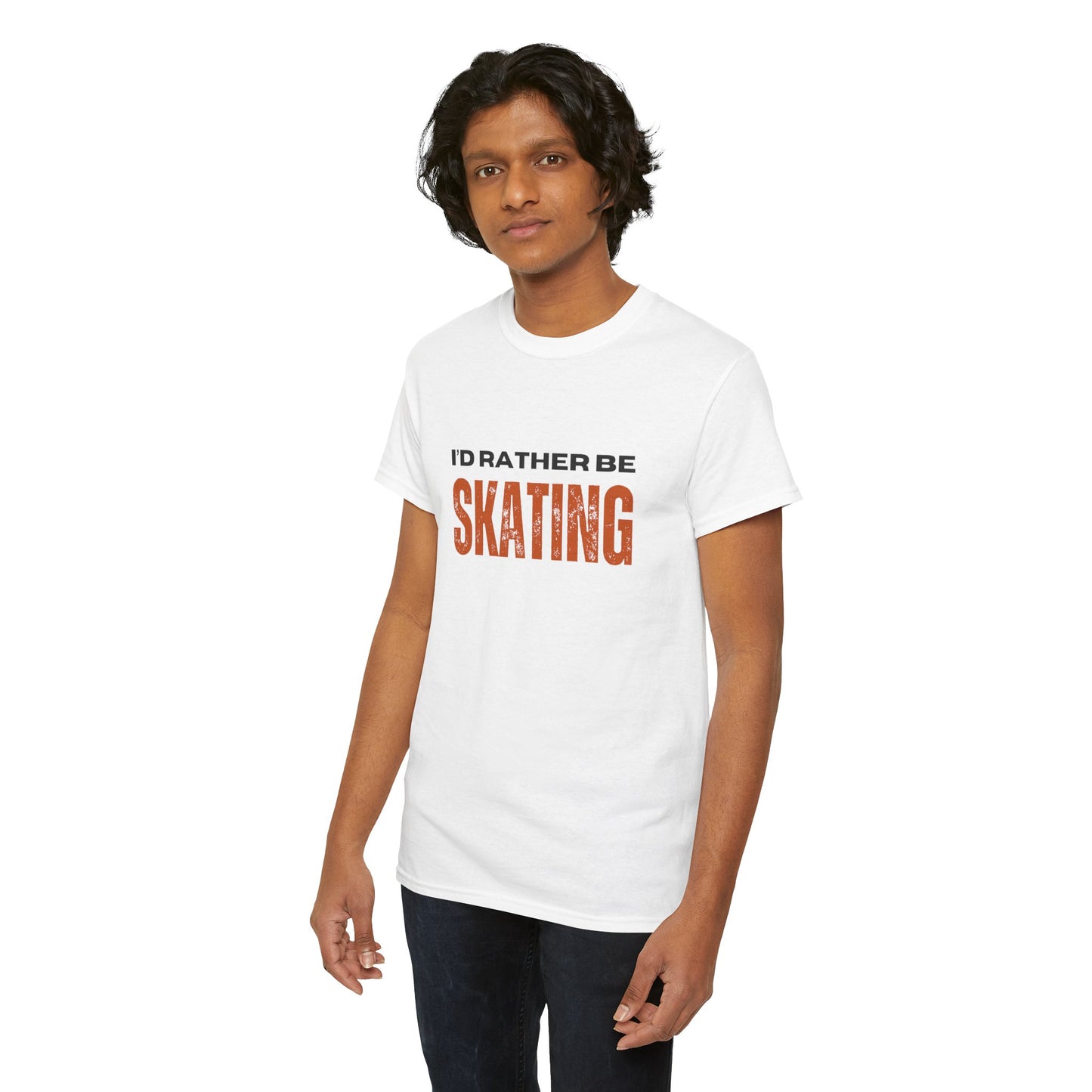 I'd Rather Be Skating Unisex Heavy Cotton Tee