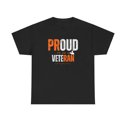 Proud to be a Veteran Unisex Heavy Cotton Tee