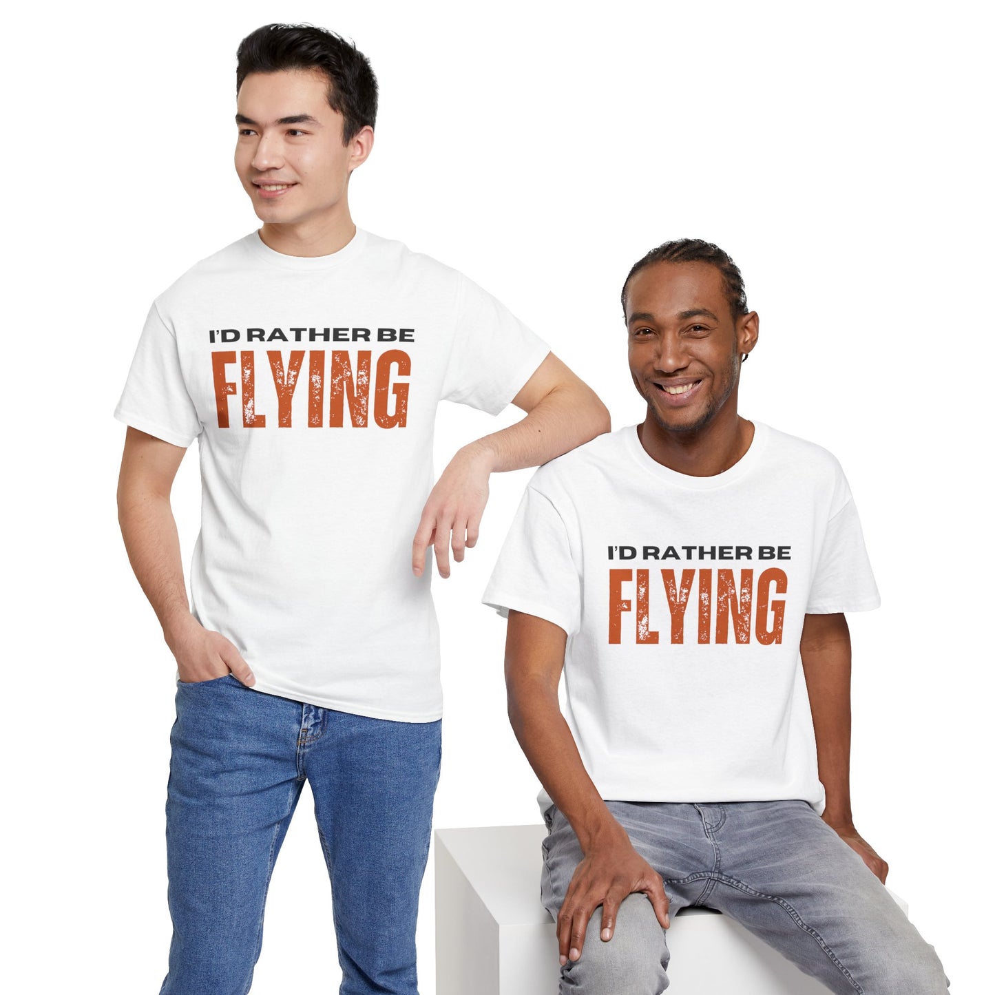 I'd Rather Be Flying Unisex Heavy Cotton Tee