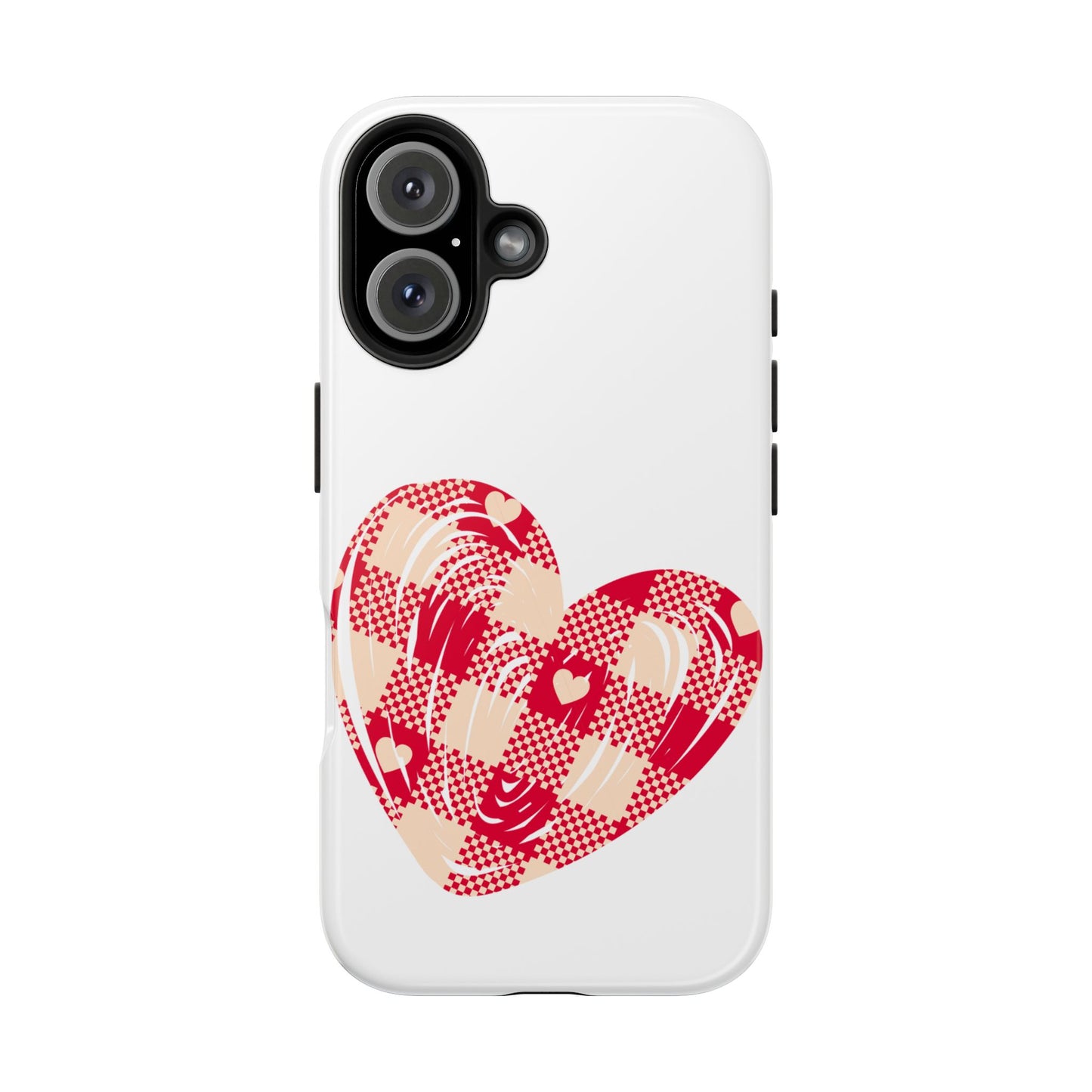 Checkered heart / Tough Phone Cases