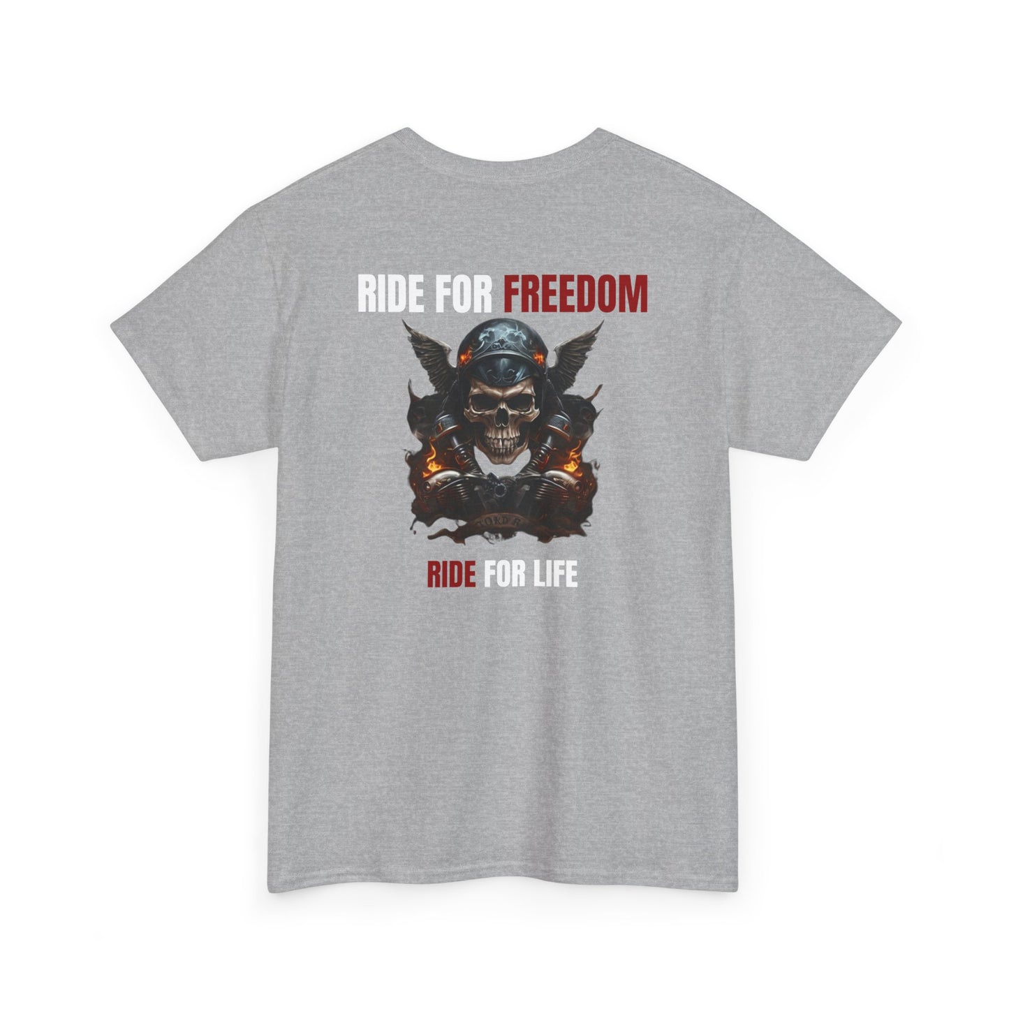 Ride for Freedom Ride for Life Unisex Heavy Cotton Tee