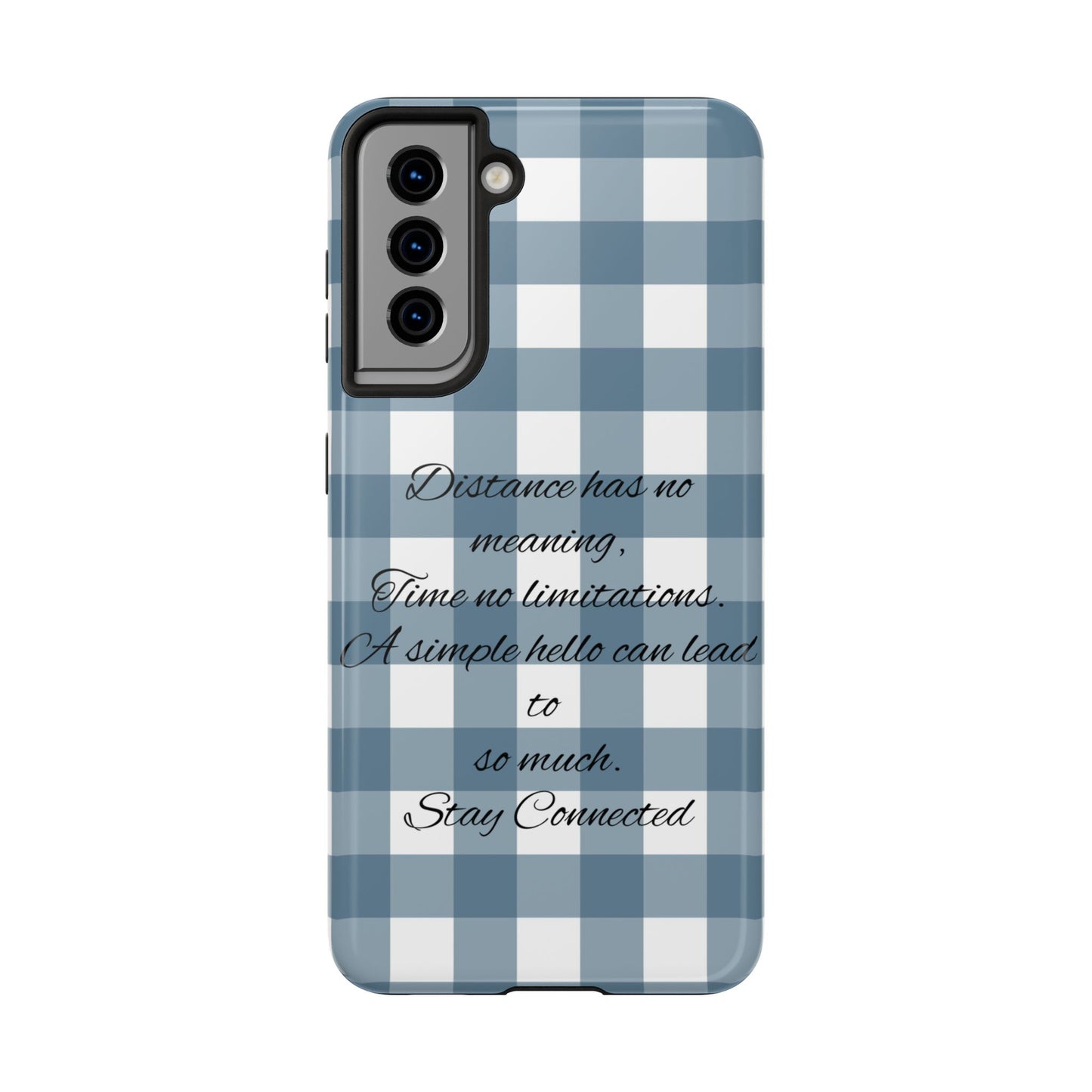 Blue checkered / Tough Phone Cases