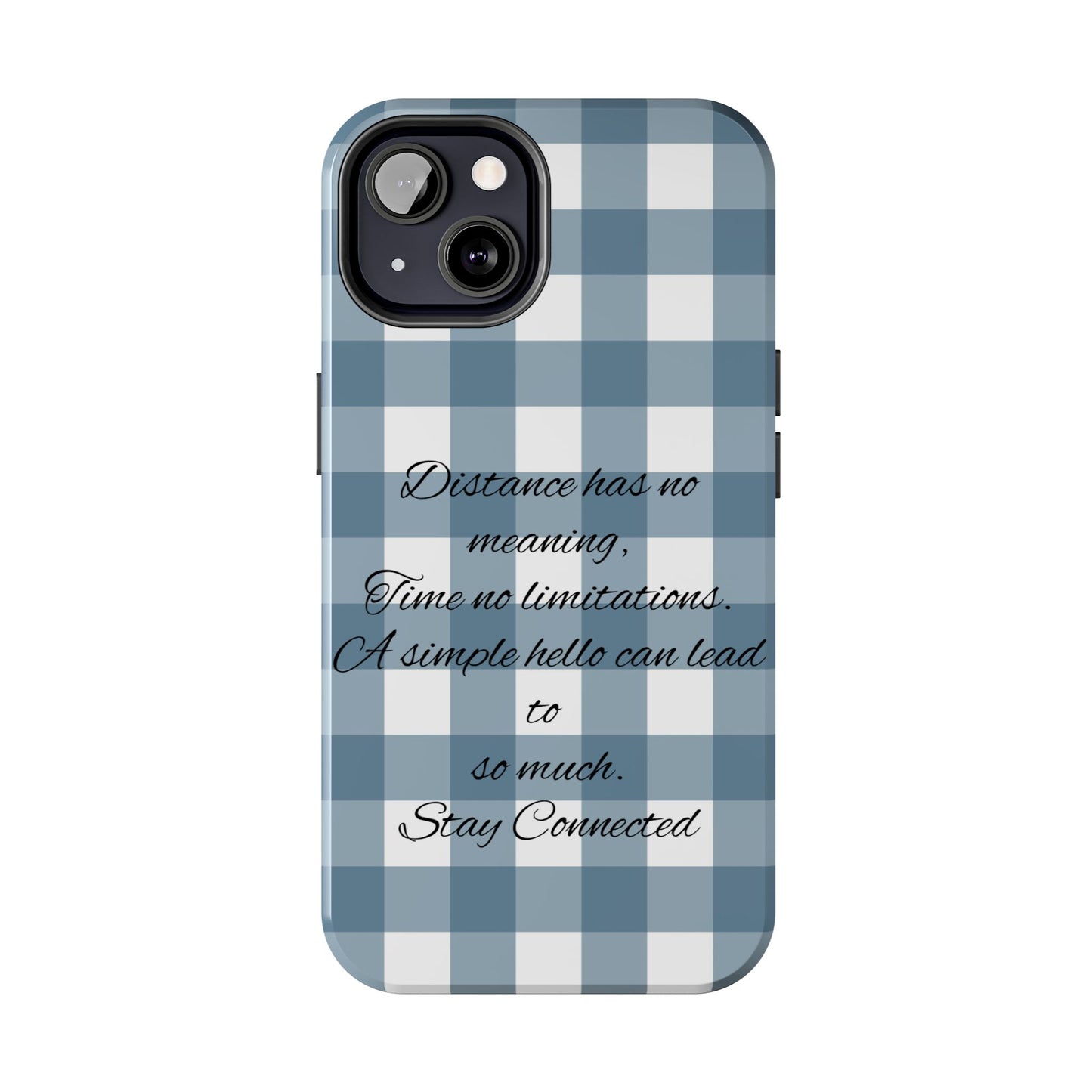 Blue checkered / Tough Phone Cases