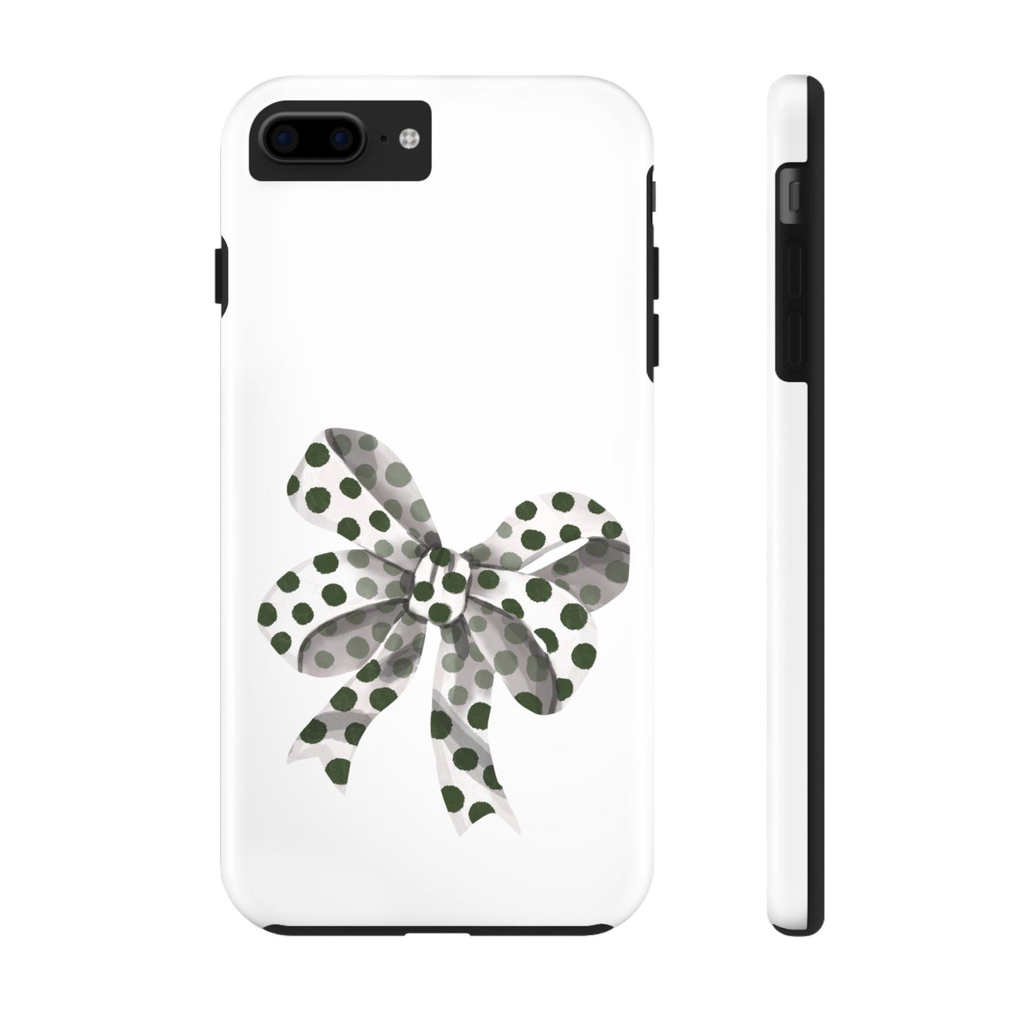 Polka dot bow / Tough Phone Cases