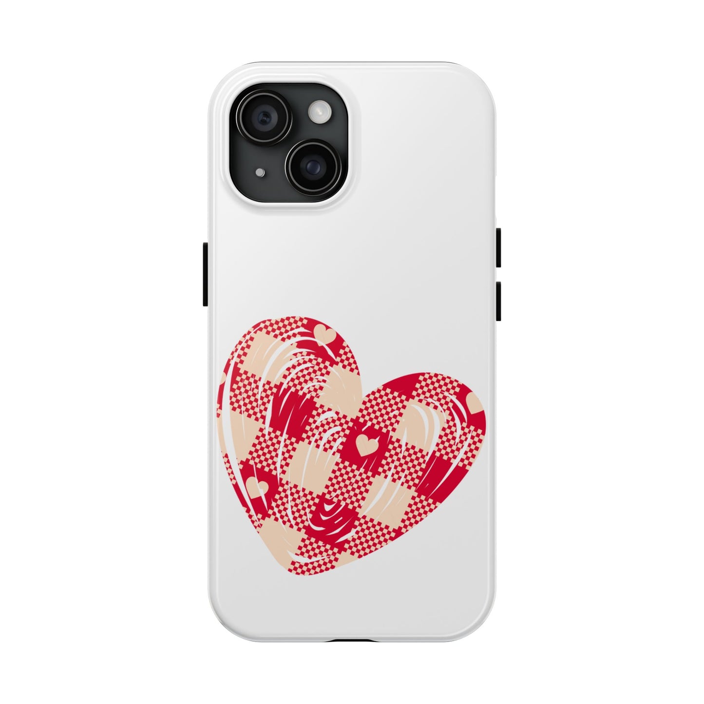 Checkered heart / Tough Phone Cases