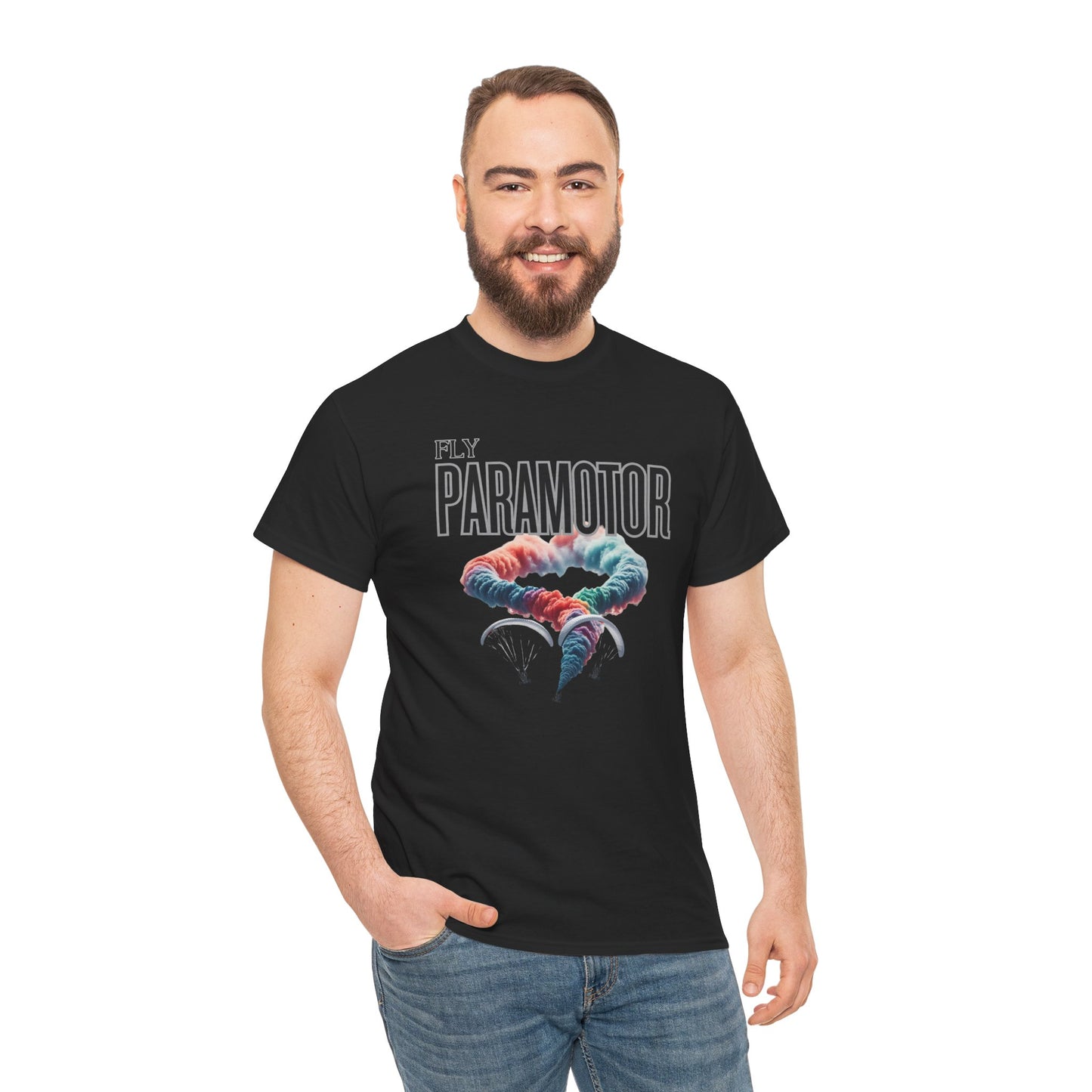 Fly Paramotor Unisex Heavy Cotton Tee