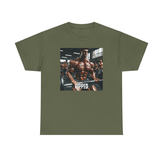 "Ripped" bodybuilding design Unisex Heavy Cotton Tee