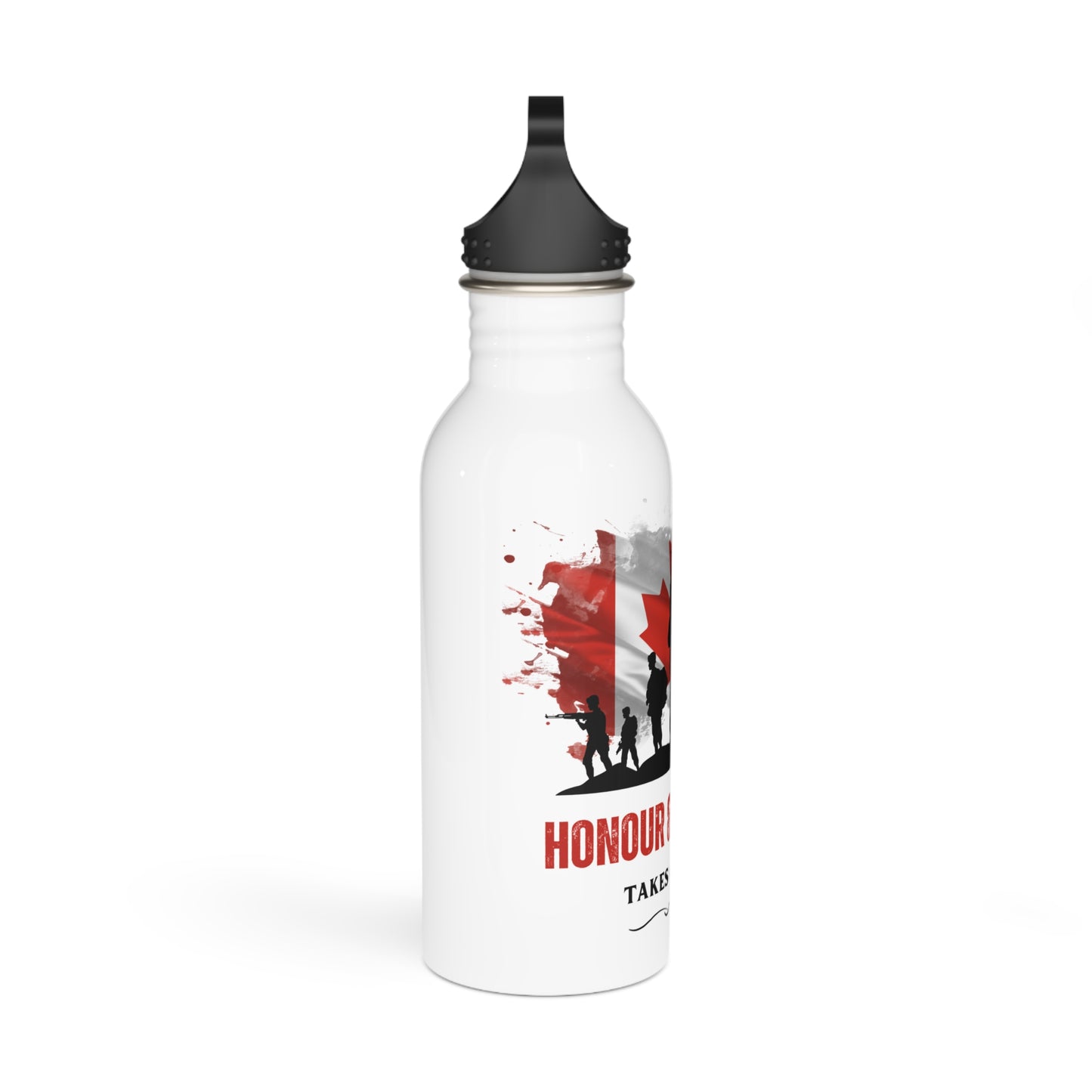 Honor and Sacrifice takes courage / Stainless Steel Water Bottle