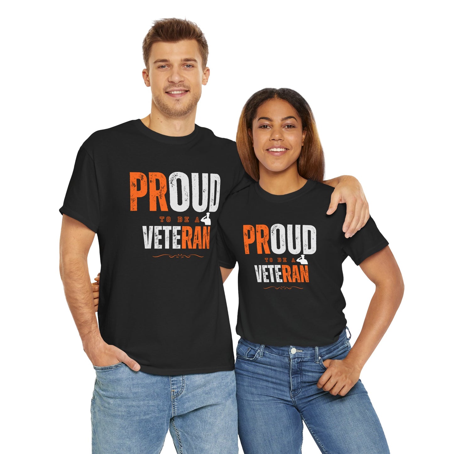 Proud to be a Veteran Unisex Heavy Cotton Tee