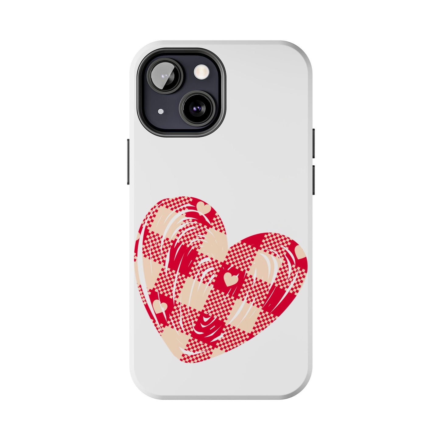 Checkered heart / Tough Phone Cases