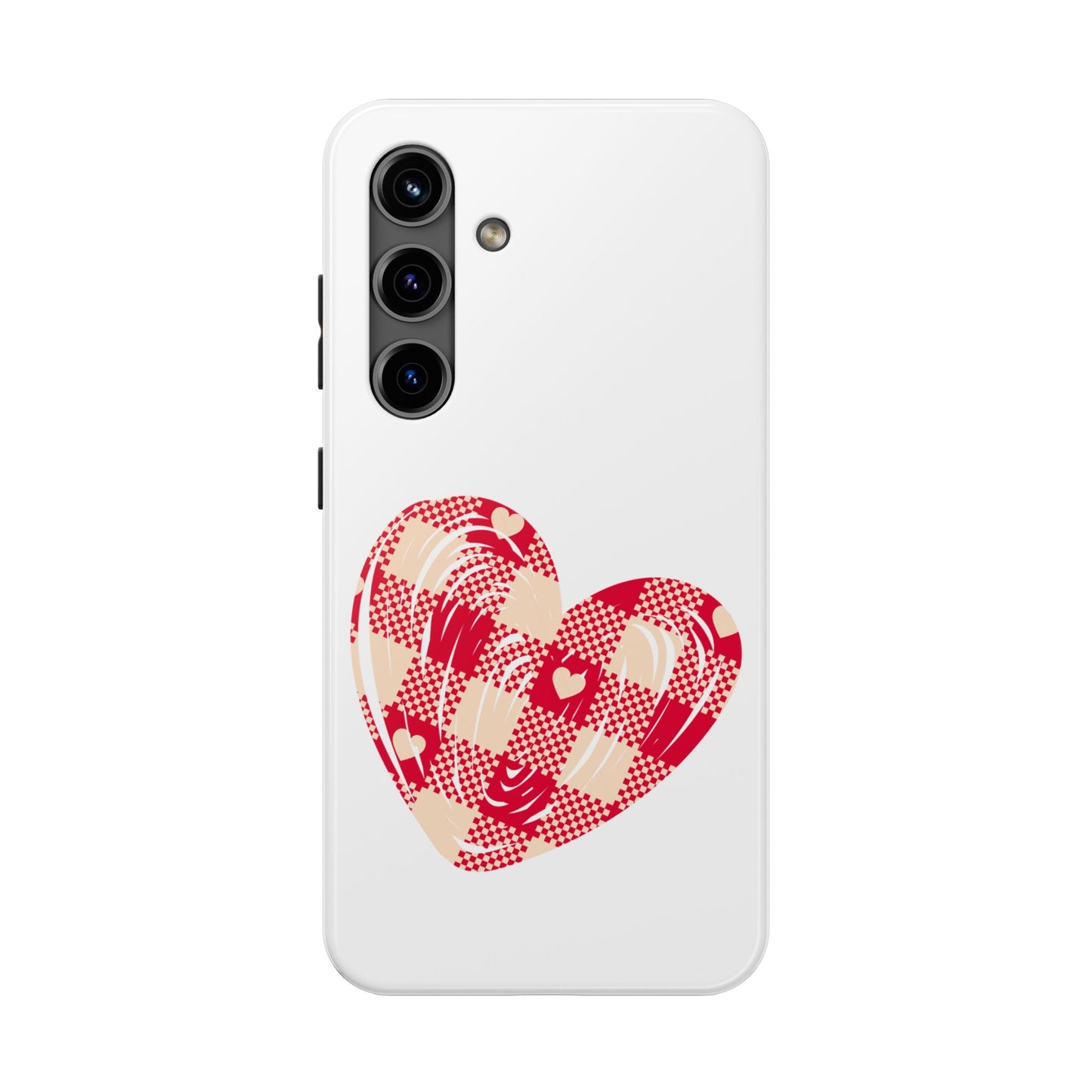 Checkered heart / Tough Phone Cases