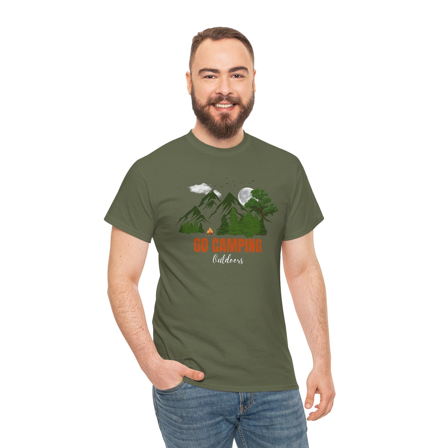 Go Camping Outdoors Unisex Heavy Cotton Tee