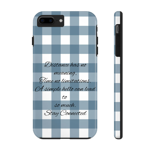 Blue checkered / Tough Phone Cases