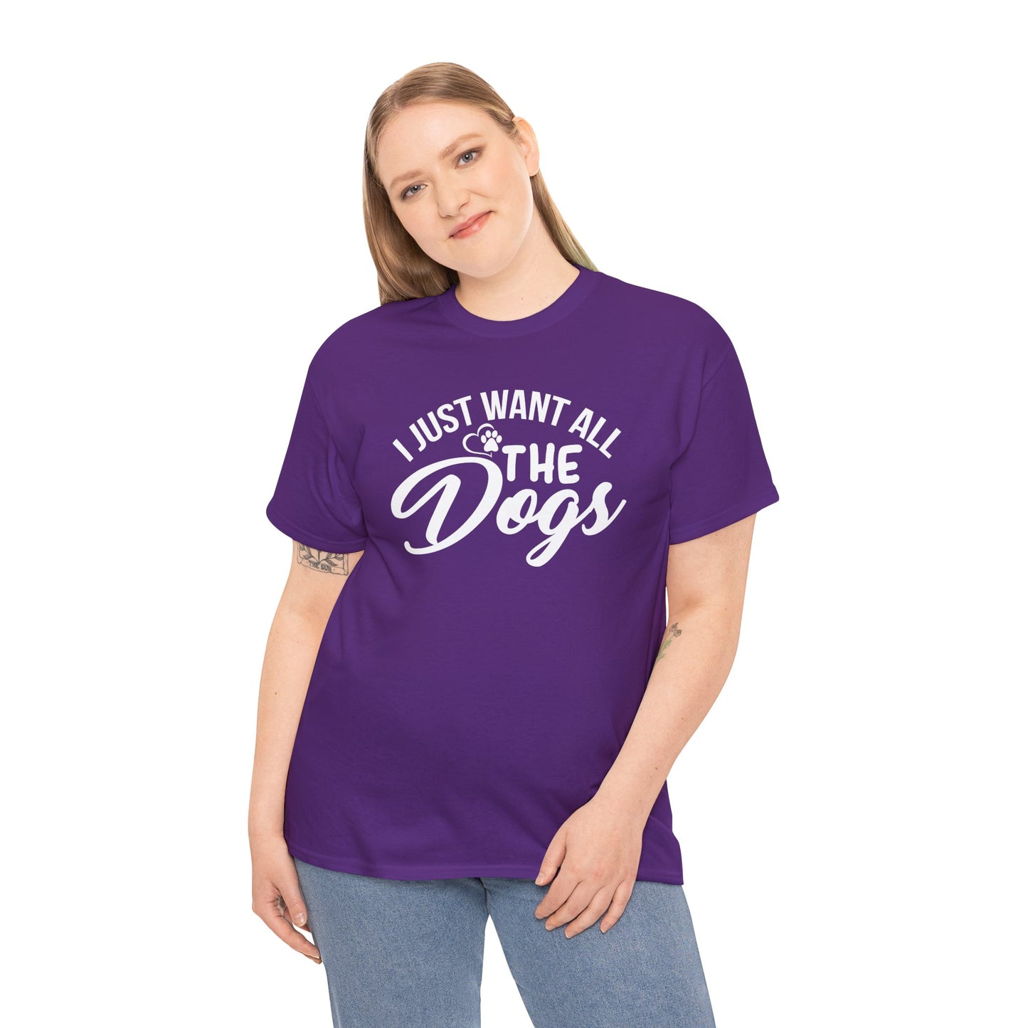 I Just Want All The Dogs Unisex Heavy Cotton Tee