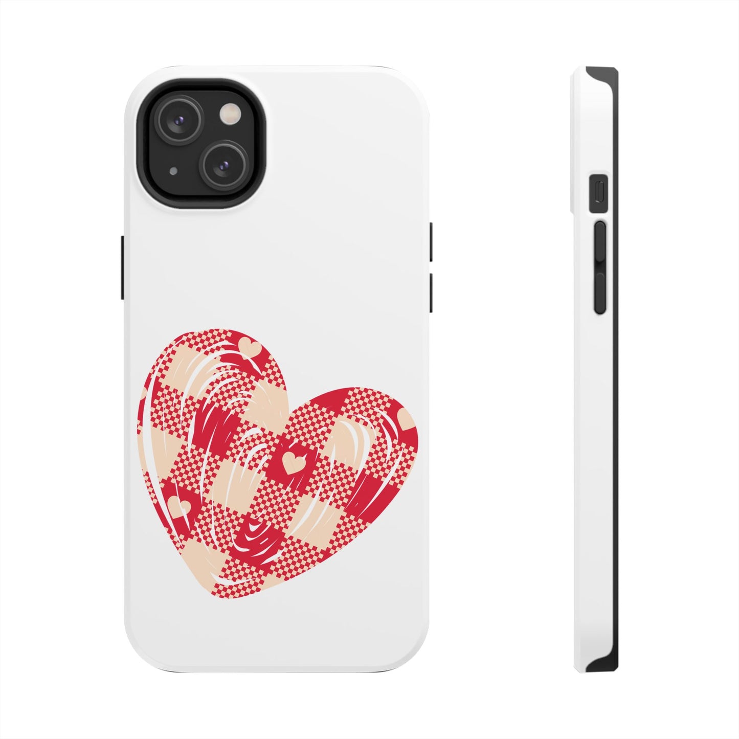 Checkered heart / Tough Phone Cases