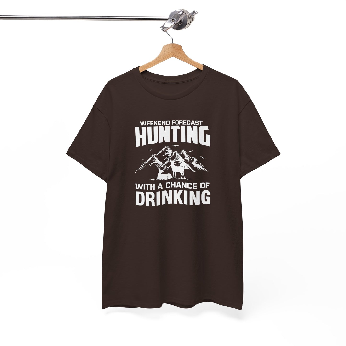 Hunting with a chance of Drinking Unisex Heavy Cotton Tee