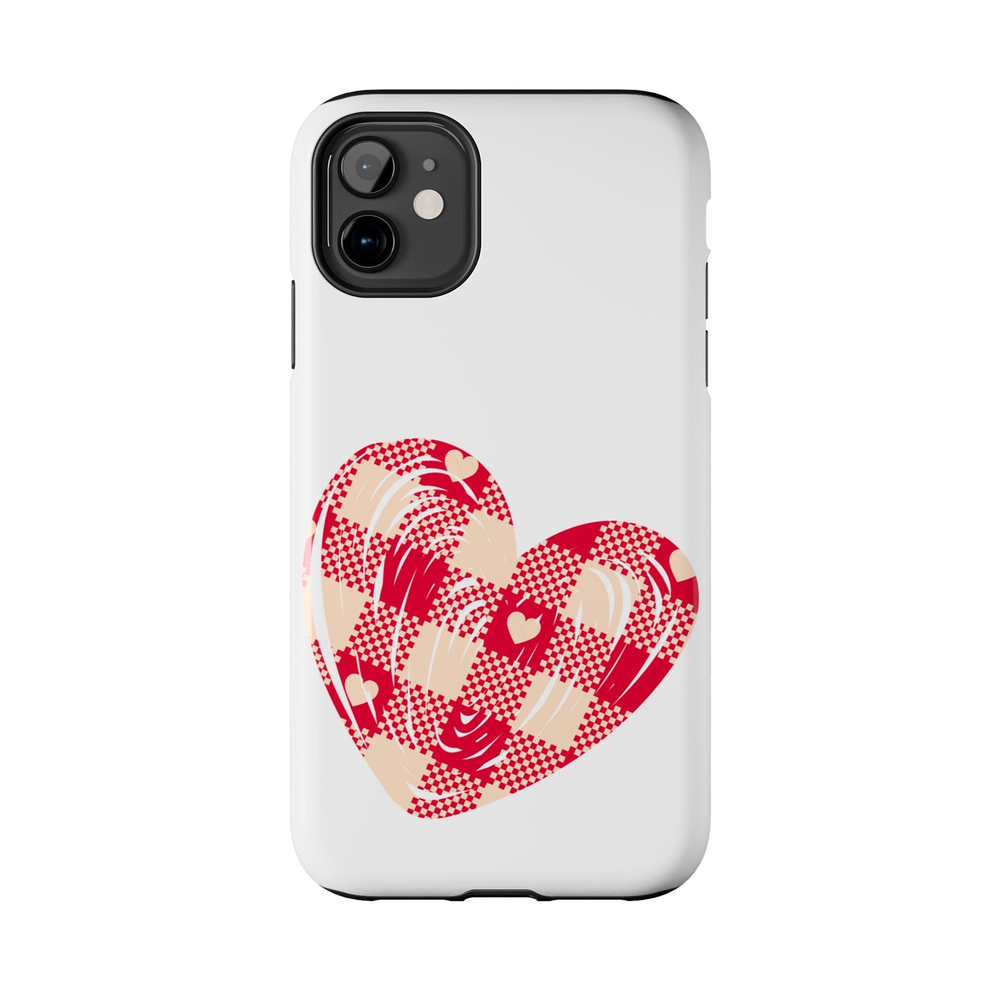 Checkered heart / Tough Phone Cases