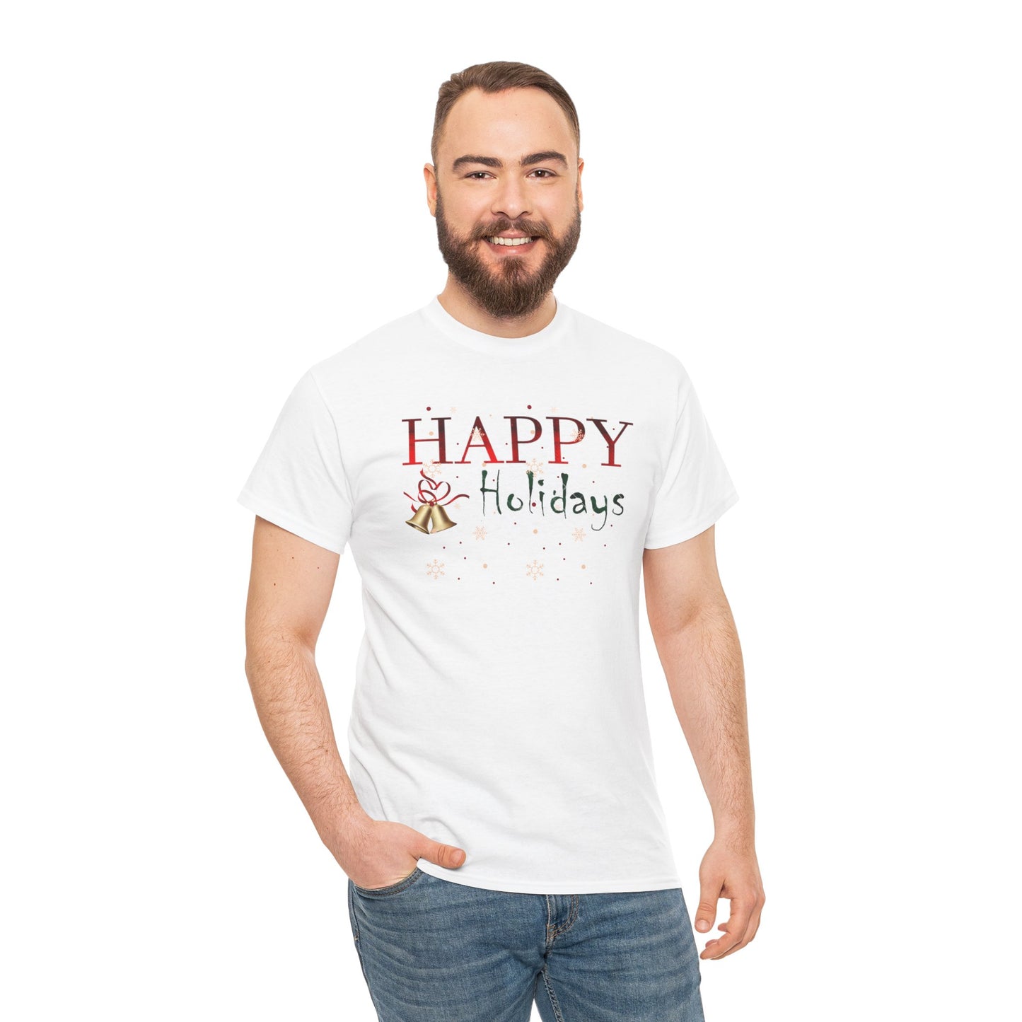 Happy Holidays Unisex Heavy Cotton Tee