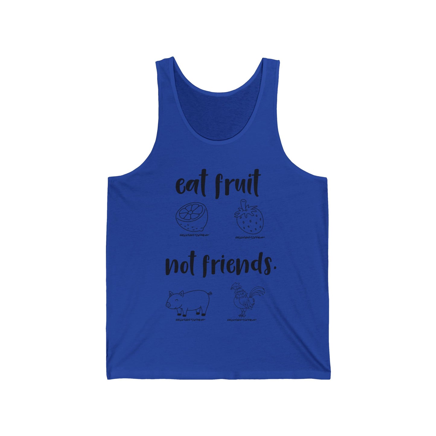 Eat fruit Not friends / Vegan / Unisex Jersey Tank