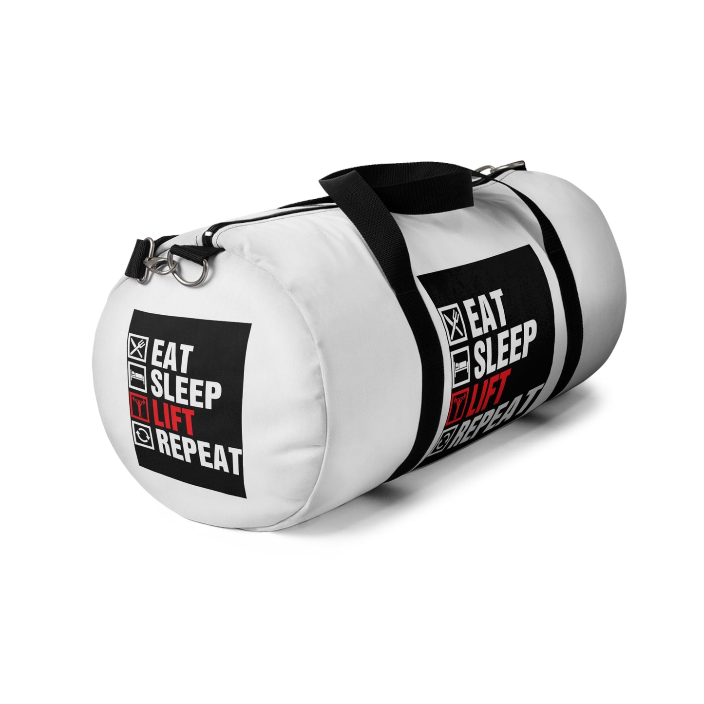 Eat sleep lift repeat / Duffel Bag