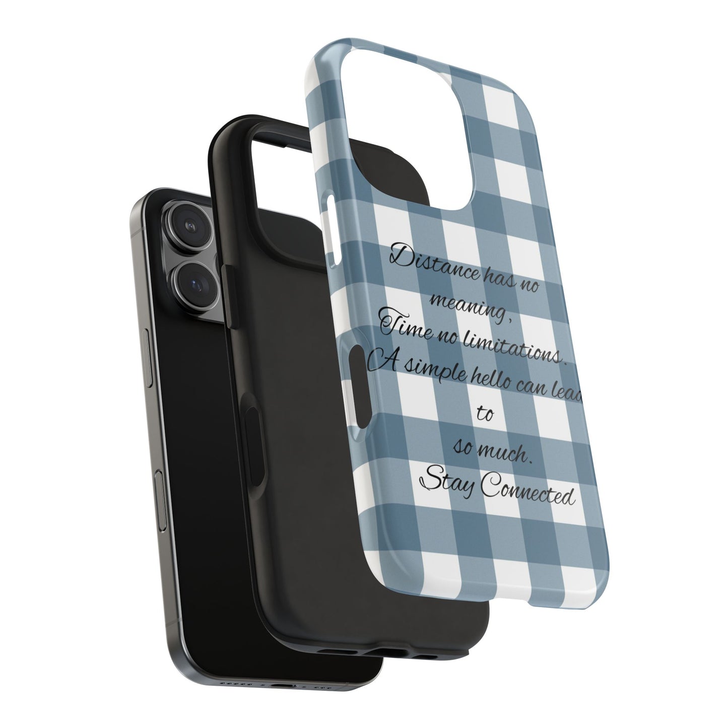 Blue checkered / Tough Phone Cases