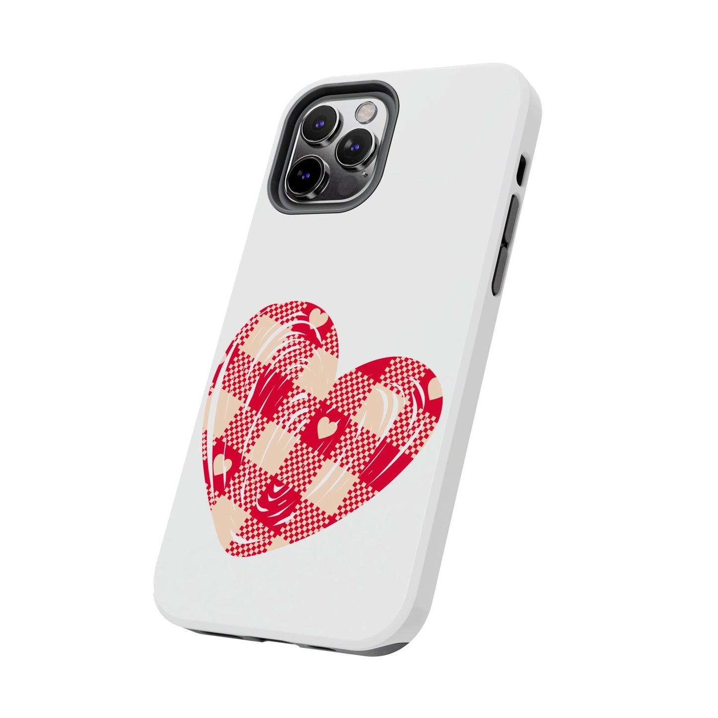 Checkered heart / Tough Phone Cases