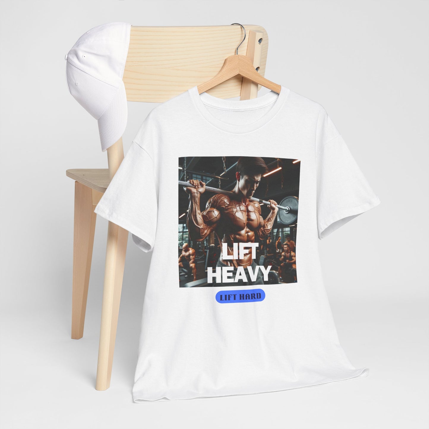 Lift heavy lift hard Unisex Heavy Cotton Tee