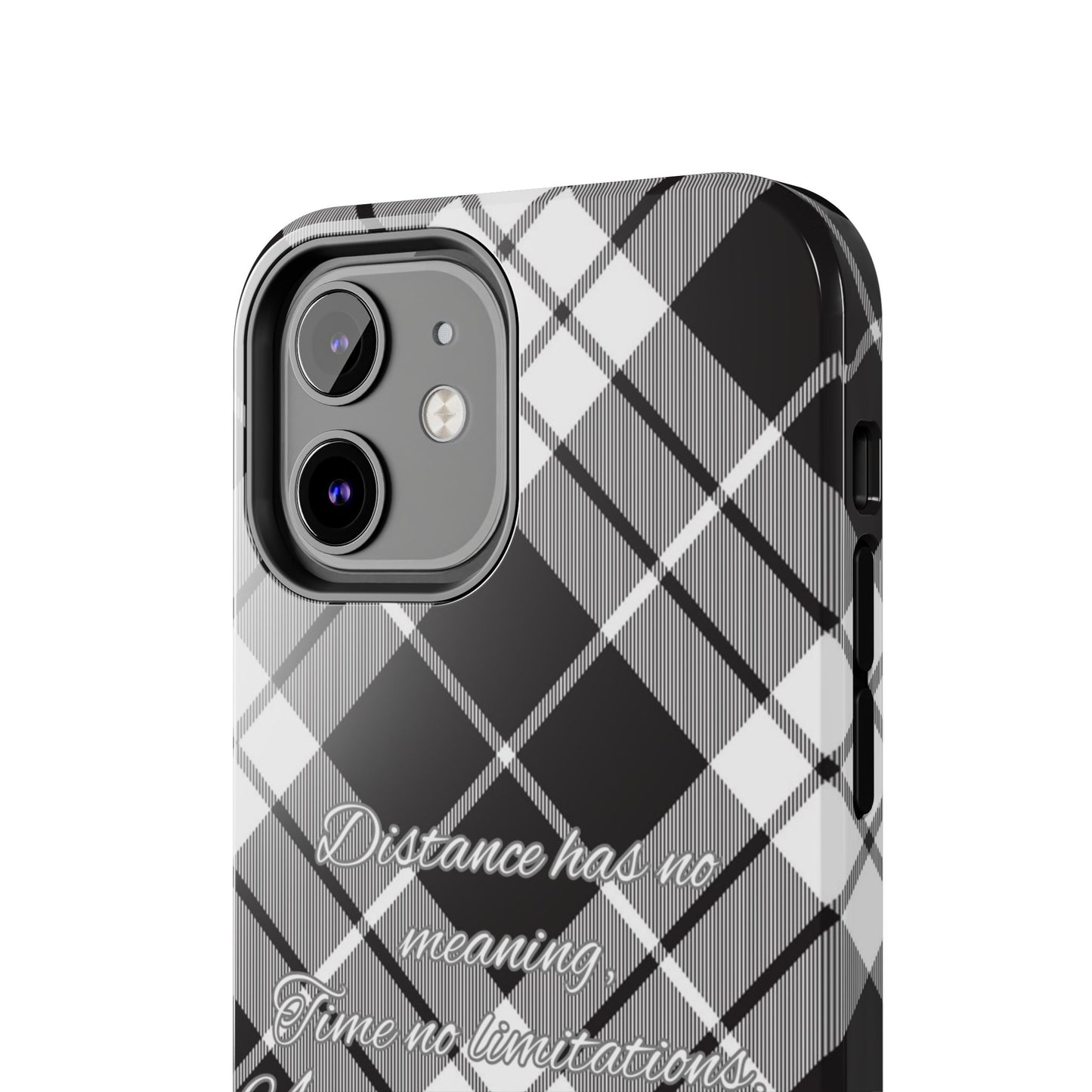 Black checkered plaid / Tough Phone Cases