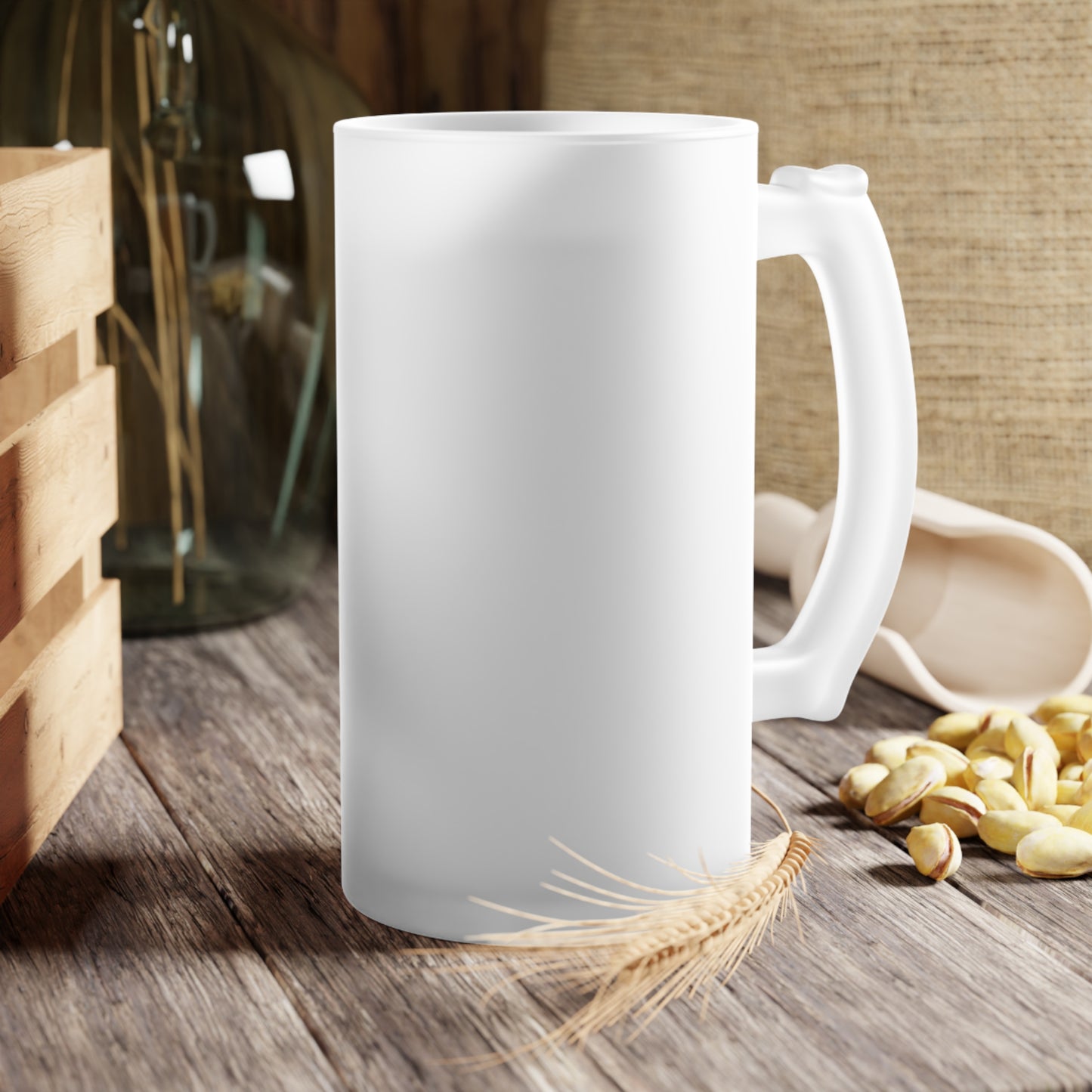 50 and Loving It /  Frosted Glass Beer Mug 16 oz