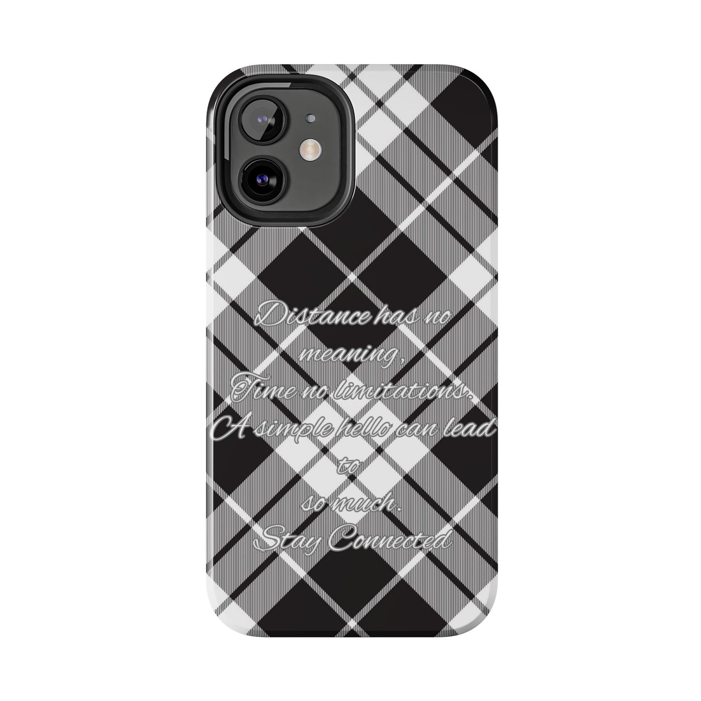 Black checkered plaid / Tough Phone Cases