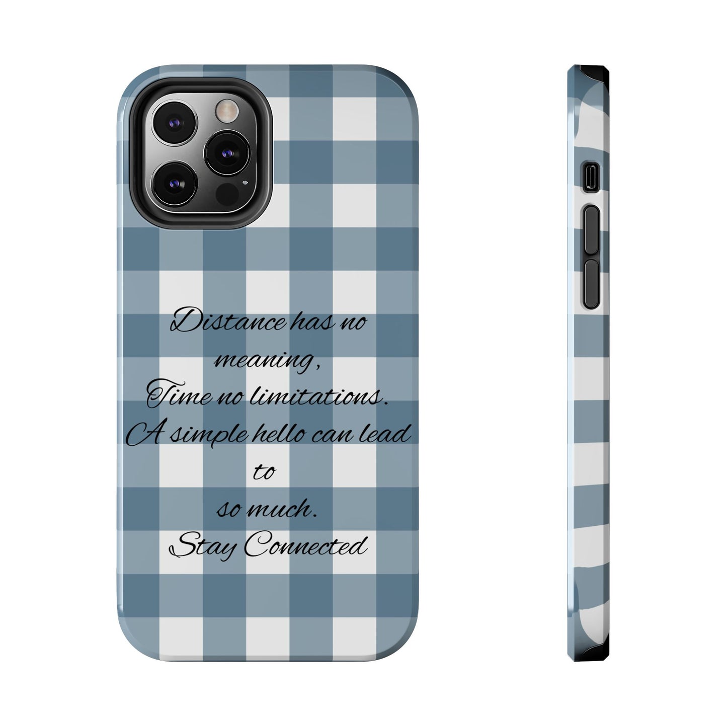 Blue checkered / Tough Phone Cases