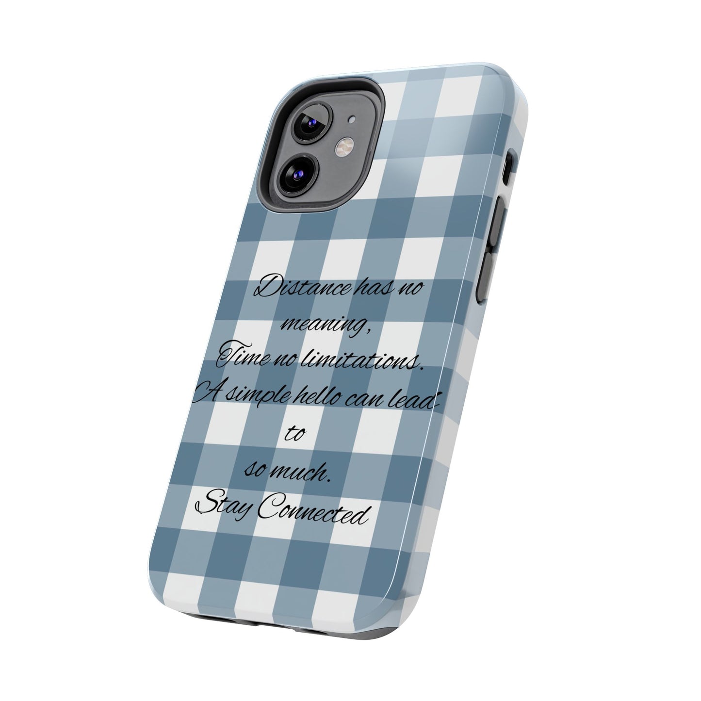 Blue checkered / Tough Phone Cases