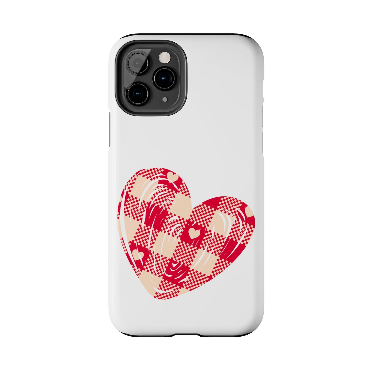 Checkered heart / Tough Phone Cases