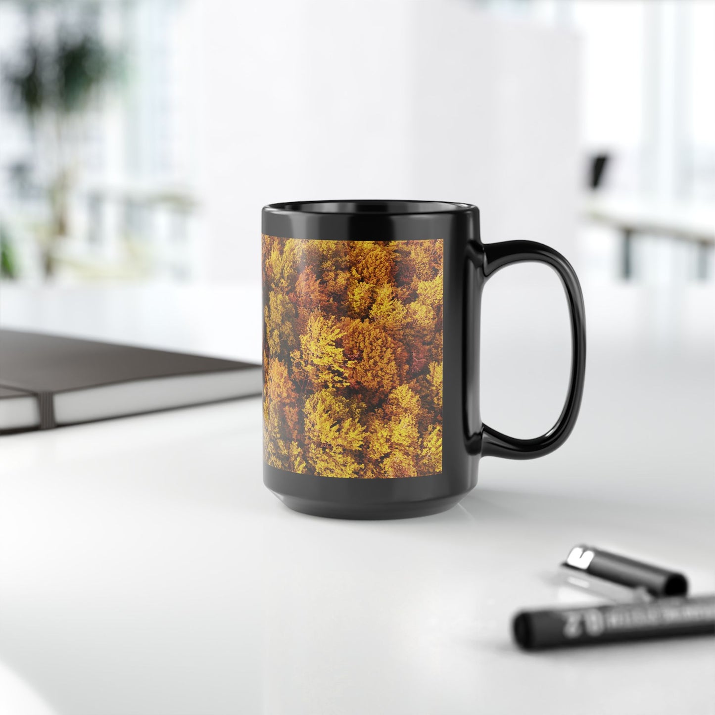 Autumn / Black Mug, 15oz