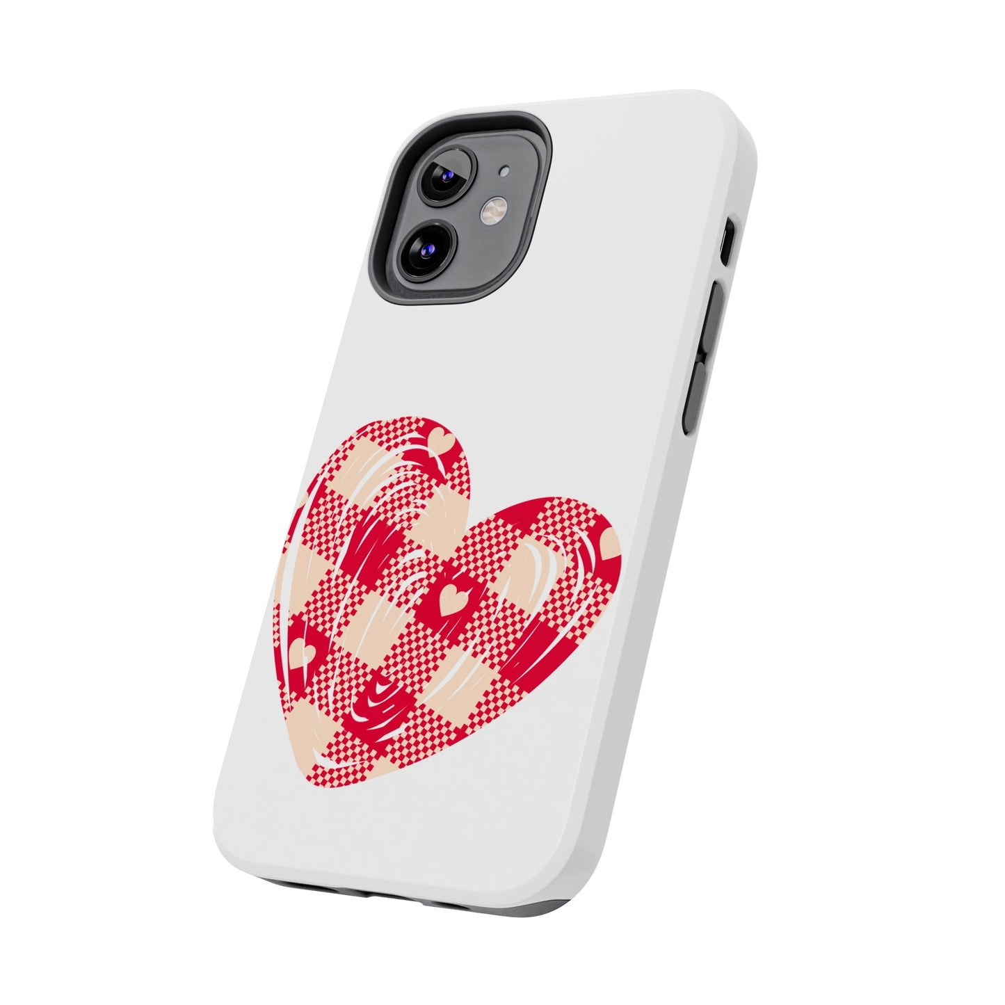 Checkered heart / Tough Phone Cases